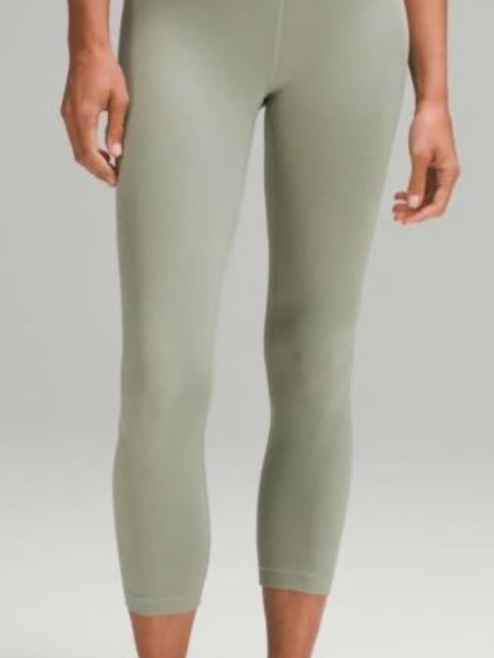 NWT lululemon Wunder Train HR Crop 23" Laurel Green
